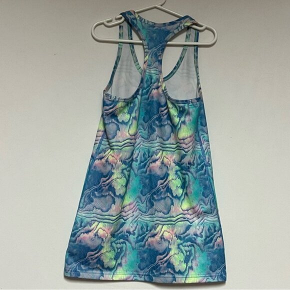 Ivivva Multi Colored Watercolor Racerback Athletic Tank Top - Picture 3 of 10